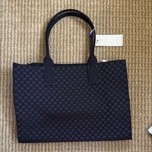 Rothy’s Black Checkered Tote Bag